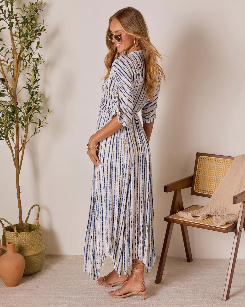 Salt Sky Plunging Neckline Maxi Dress - Image 4