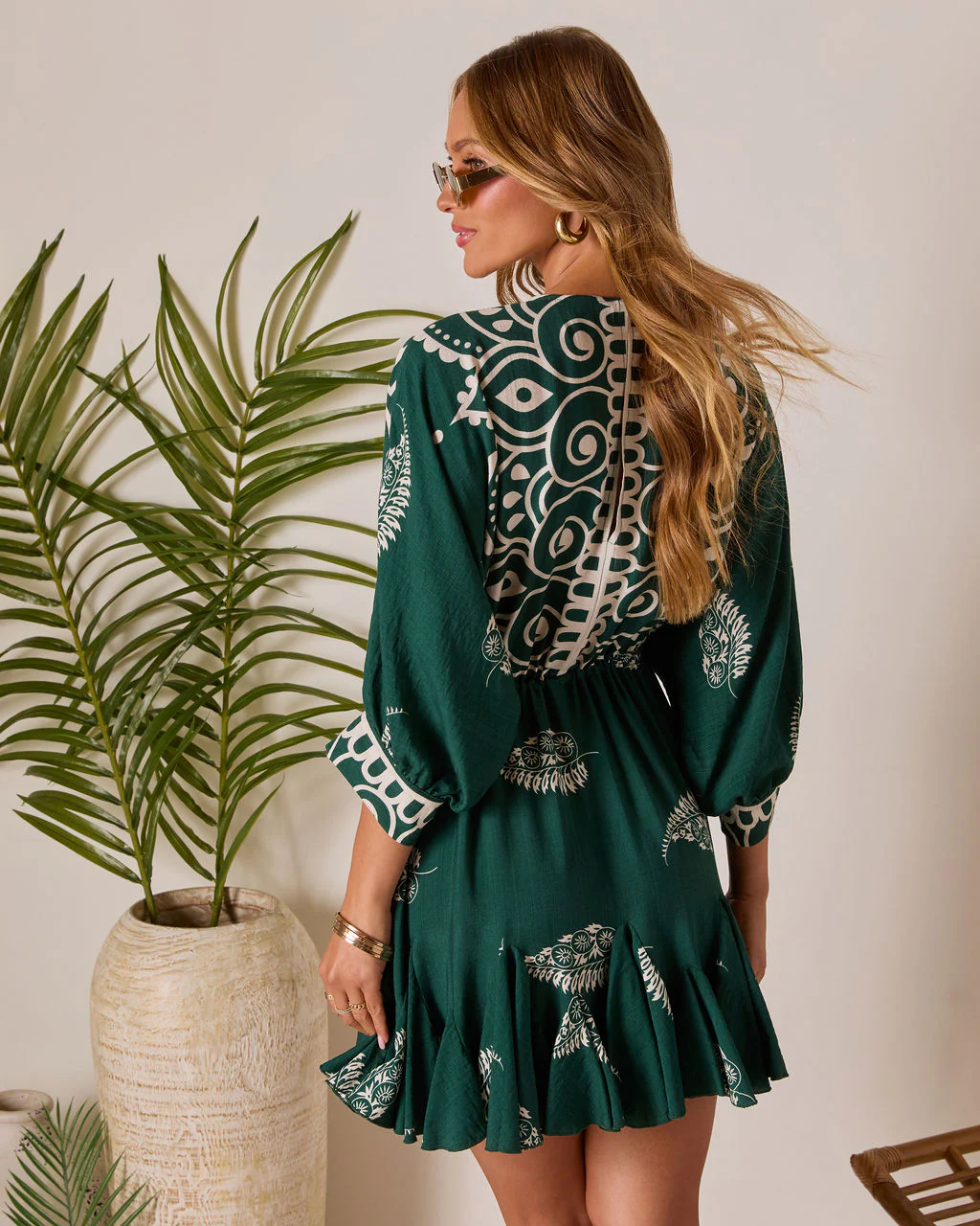 Salty Petals Tassel Tie Mini Dress - Image 4