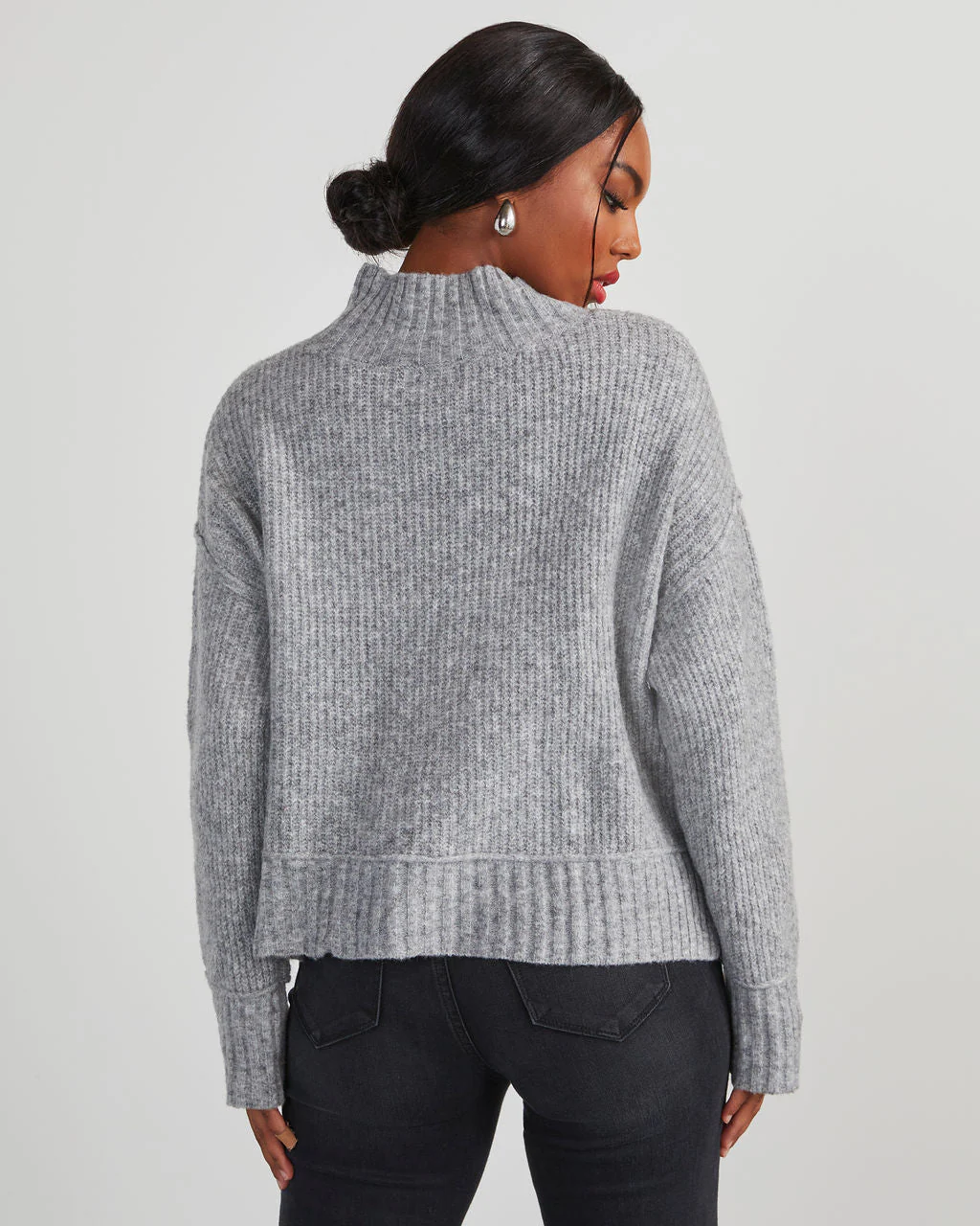 Same Energy Marled Mock Neck Sweater - Image 4
