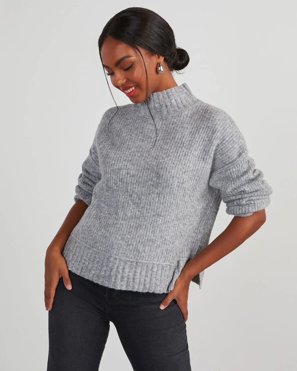 Same Energy Marled Mock Neck Sweater - Image 5