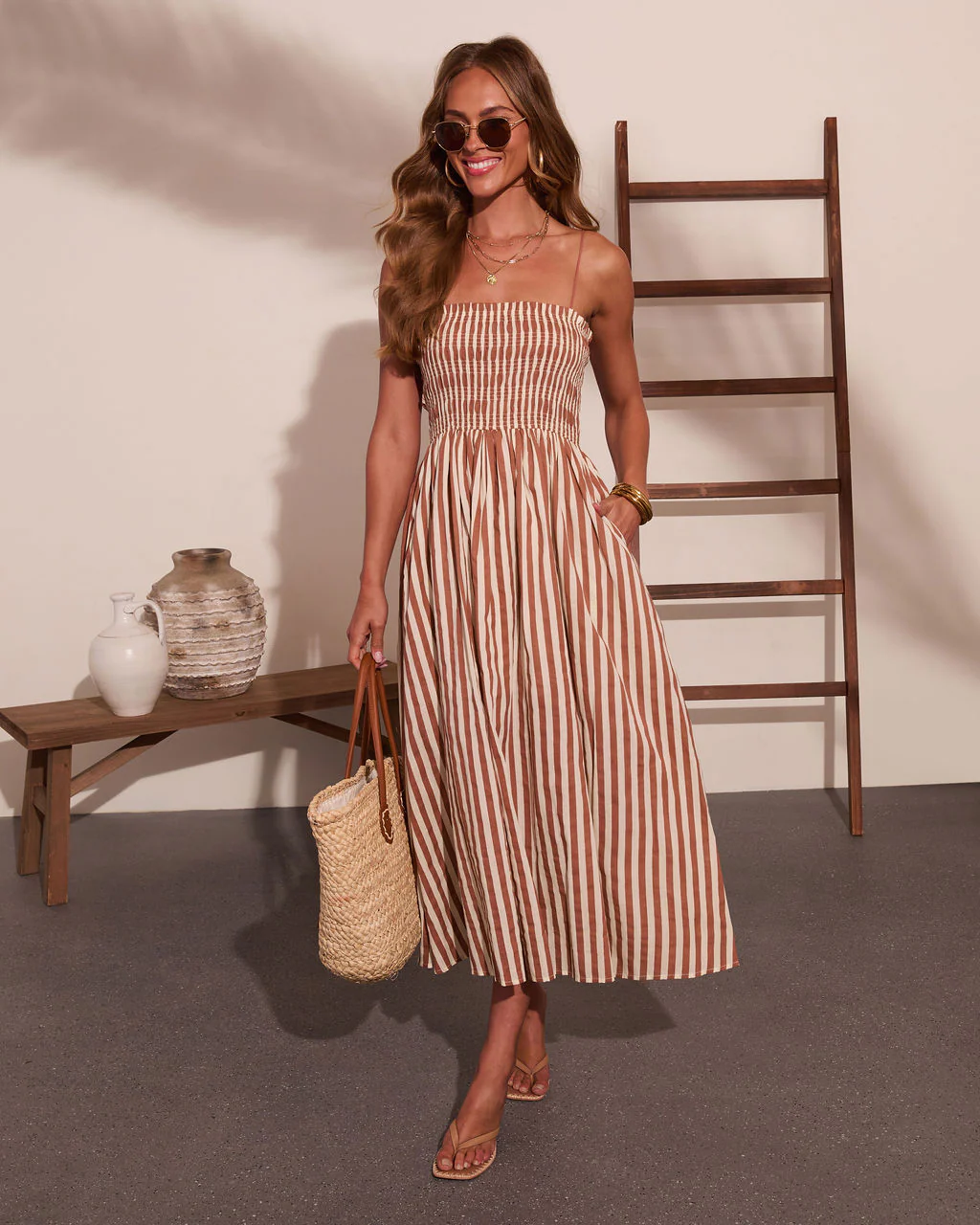 Sandbar Social Striped Midi Dress - Image 5