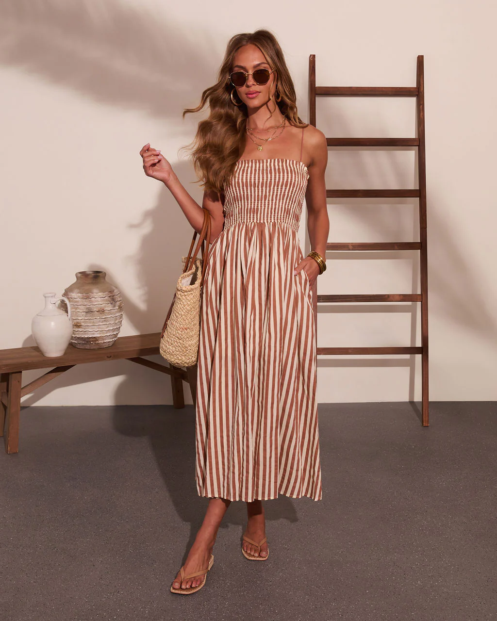 Sandbar Social Striped Midi Dress - Image 6