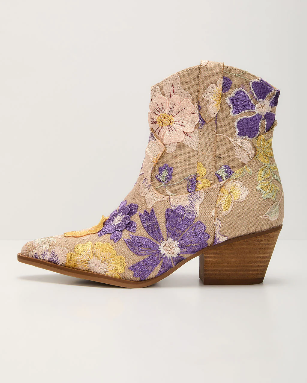 Sandrine Embroidered Floral Booties - Image 4