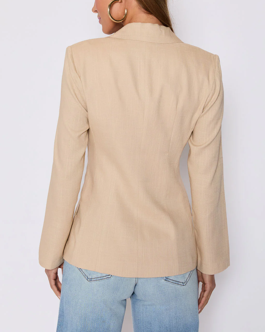 Sandy Linen Pocketed Blazer - Image 10