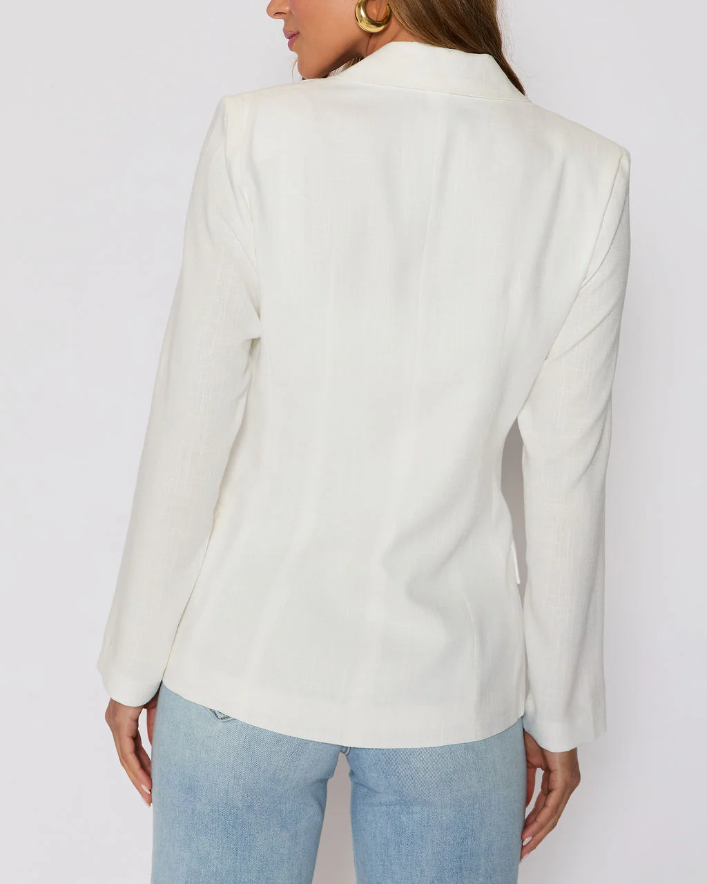 Sandy Linen Pocketed Blazer - Image 4
