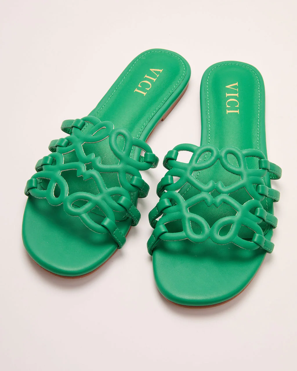 Sandy Toes Vegan Leather Petal Anagram Sandals - Image 2