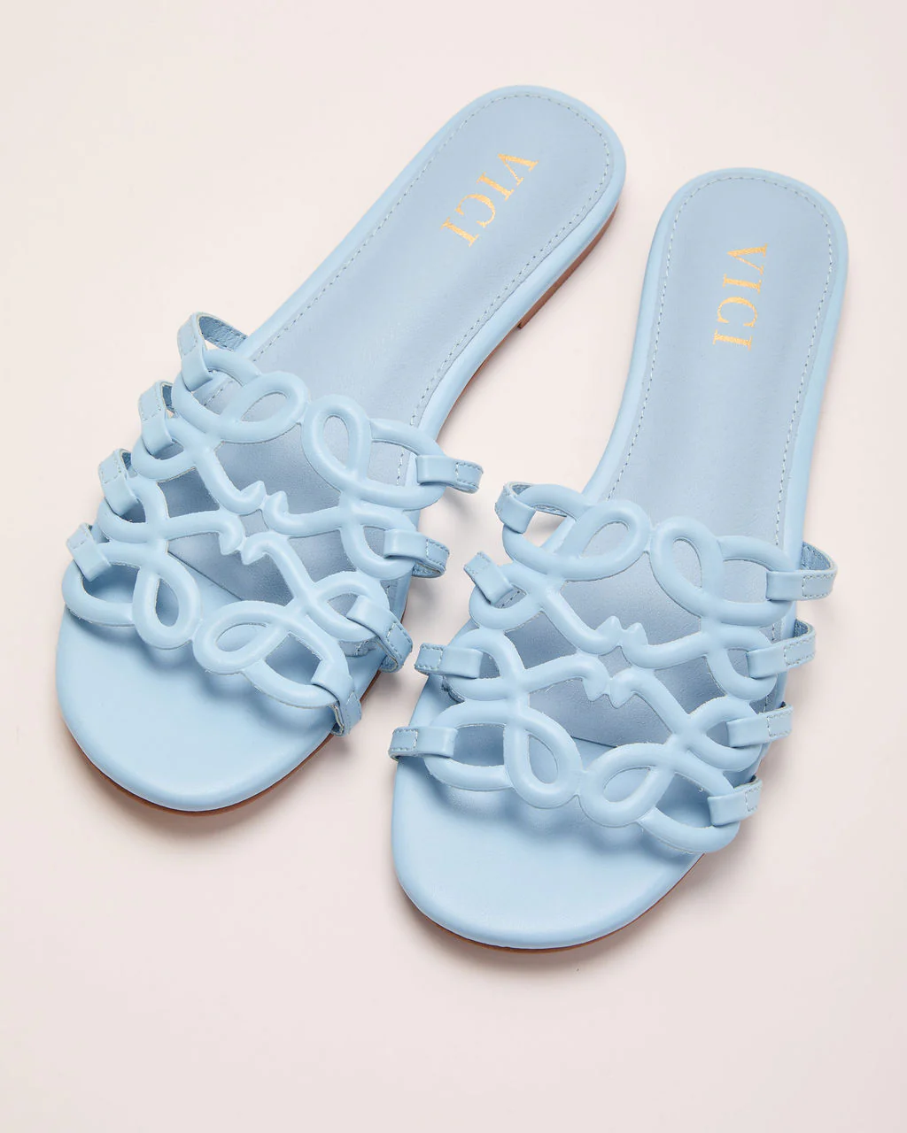 Sandy Toes Vegan Leather Petal Anagram Sandals - Image 8
