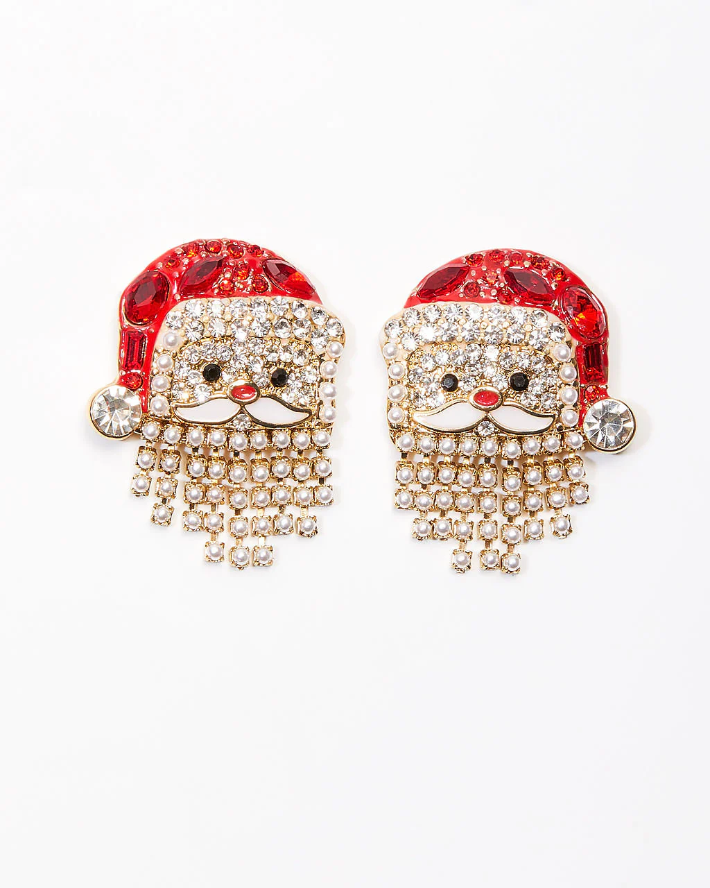 Santa Claus Rhinestone Earrings - Image 2