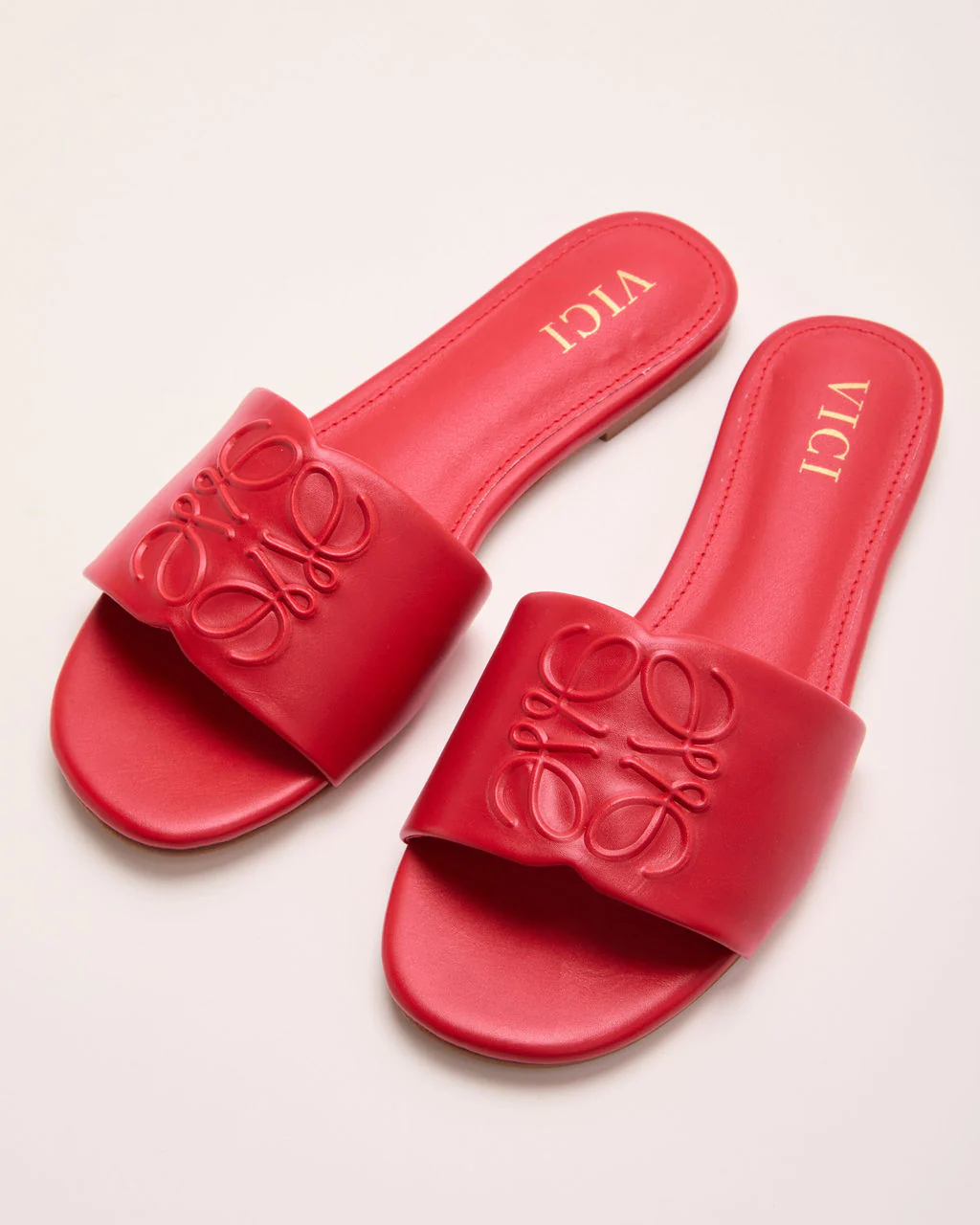 Santorini Sun Faux Leather Tonal Design Sandals - Image 14