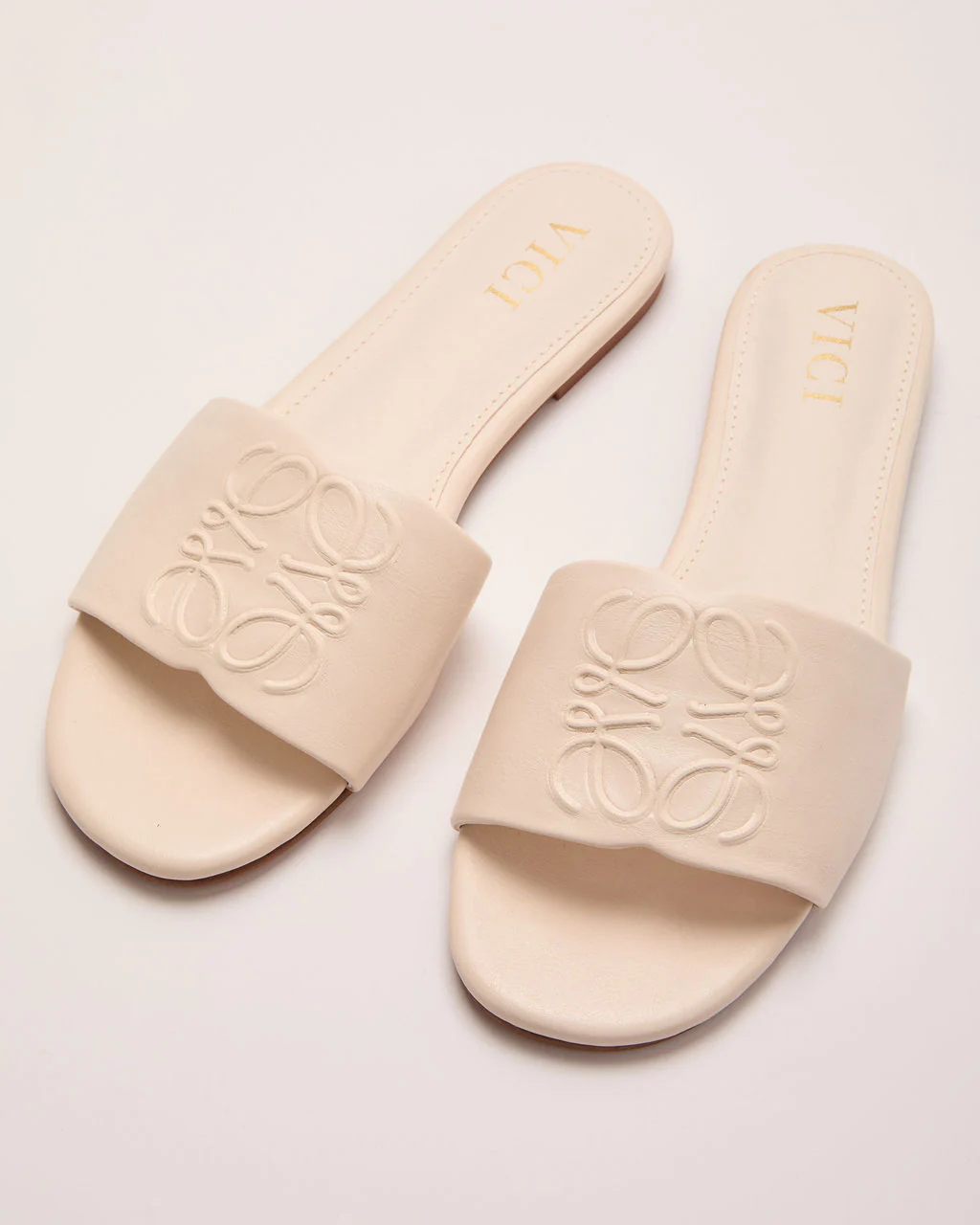Santorini Sun Faux Leather Tonal Design Sandals - Image 8