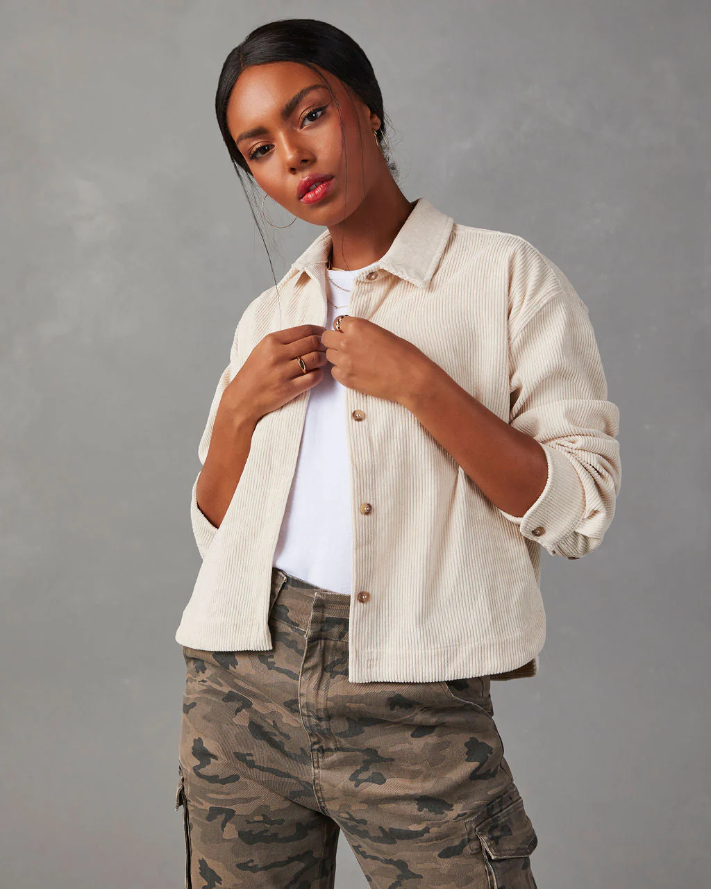 Santoro Corduroy Button Down Top - Image 3
