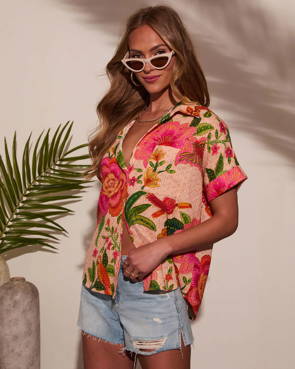 Sarenia Floral Button Down Top - Image 3