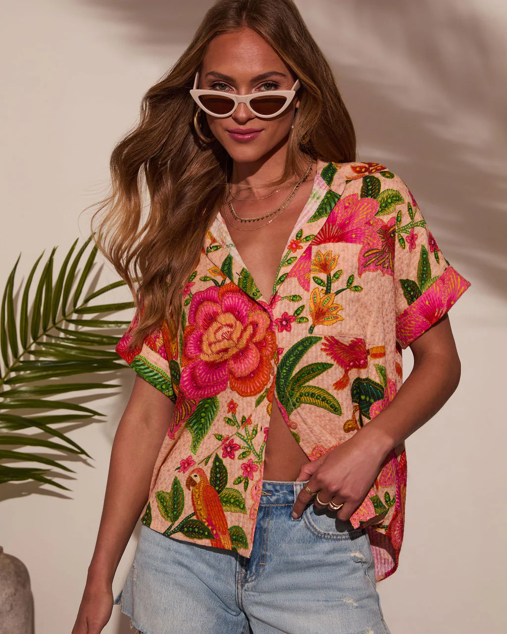 Sarenia Floral Button Down Top - Image 5