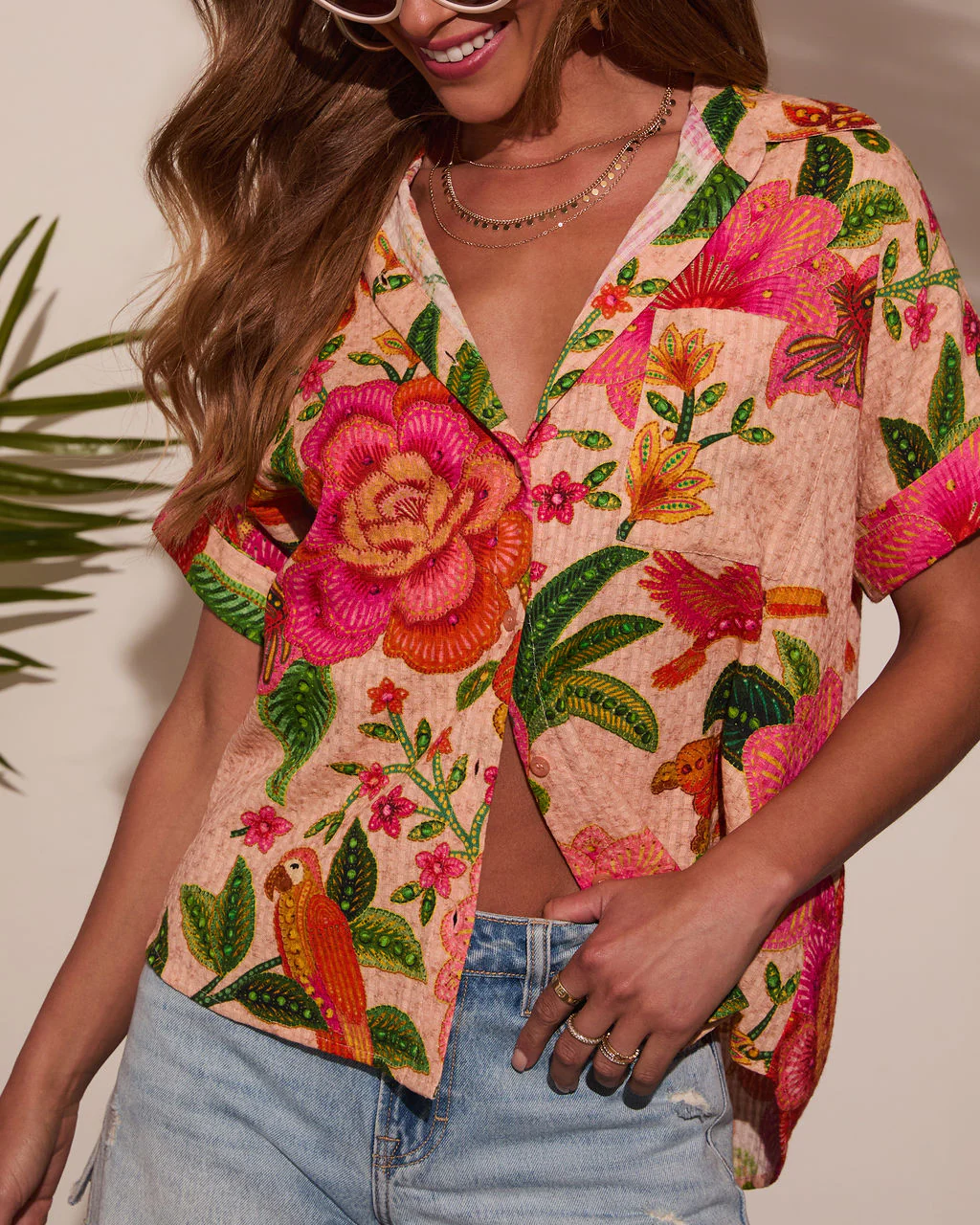 Sarenia Floral Button Down Top - Image 6
