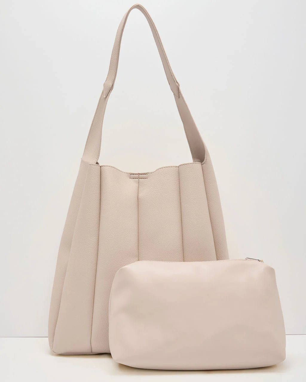 Savangie Pleated Leather Tote Bag - Image 8