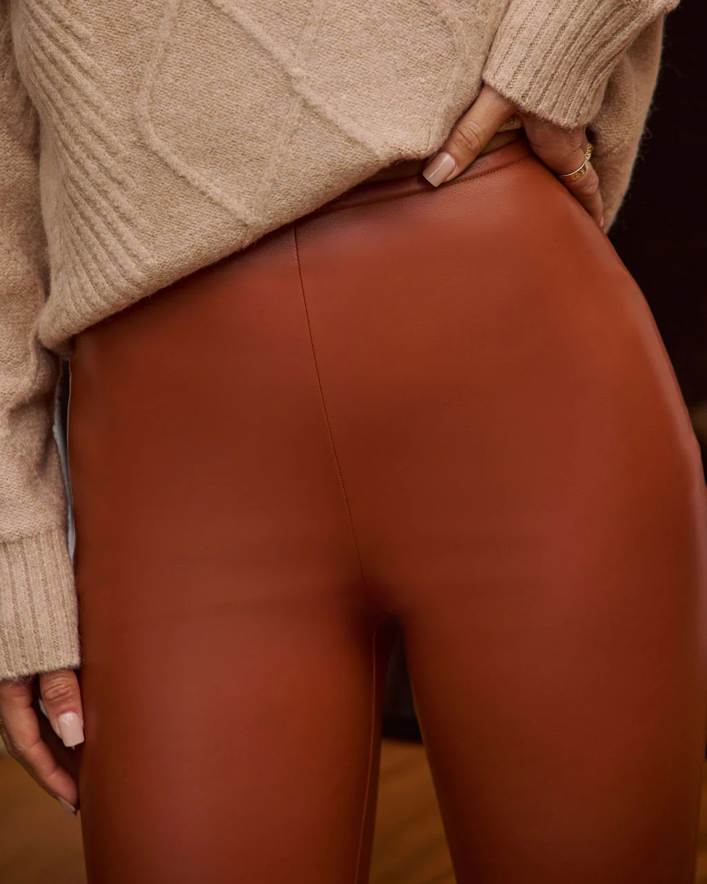 Savrin Vegan Leather Leggings - Image 12