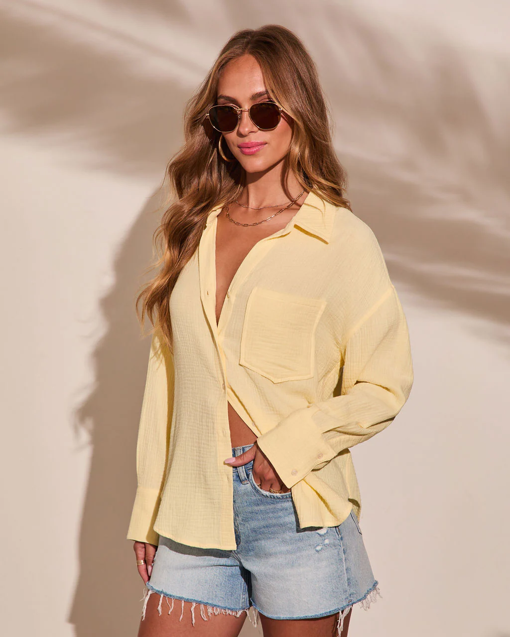 Seaberry Collared Button Down Top - Image 3