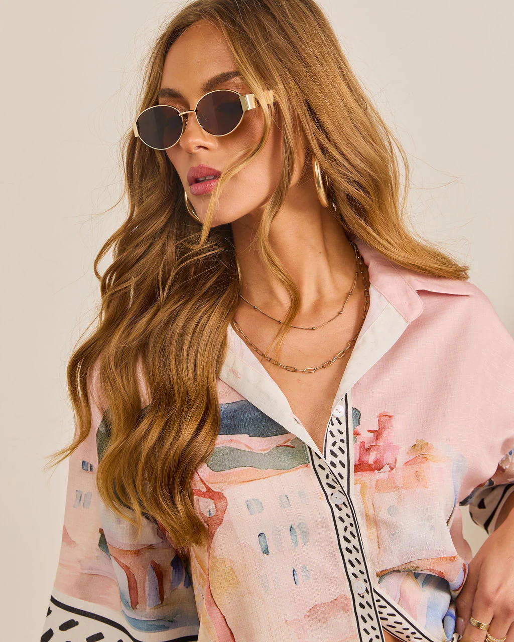 Seaside Social Button Down Novelty Top - Image 6