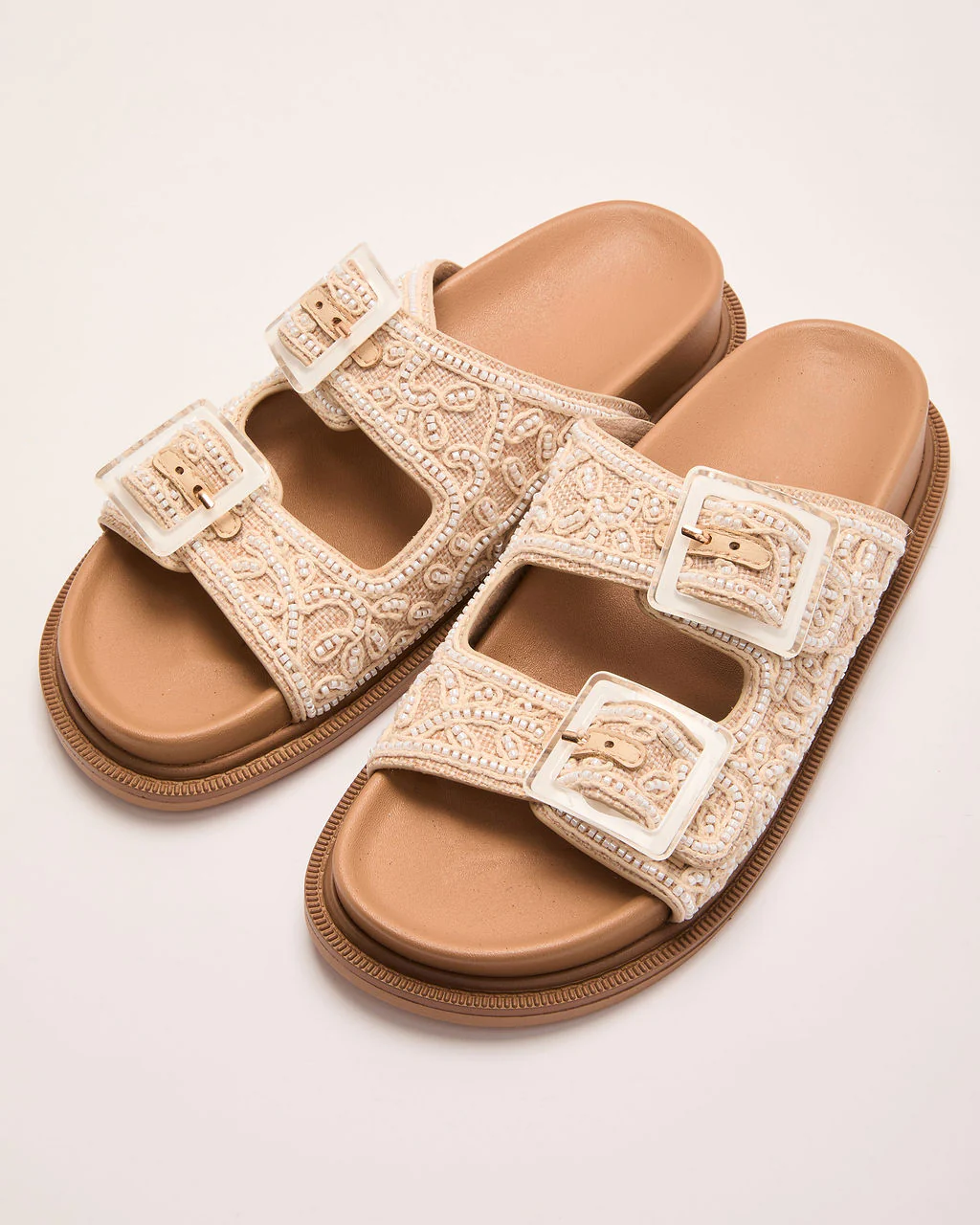 Seaside Solace Embroidered Bead Sandals - Image 2