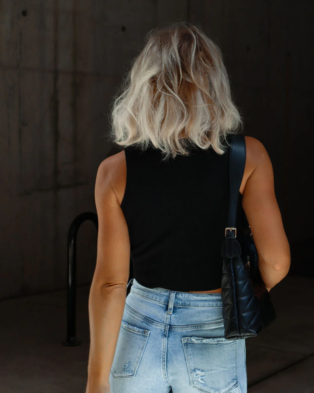 Sedalia Sleeveless Button Front Crop Top - Image 4