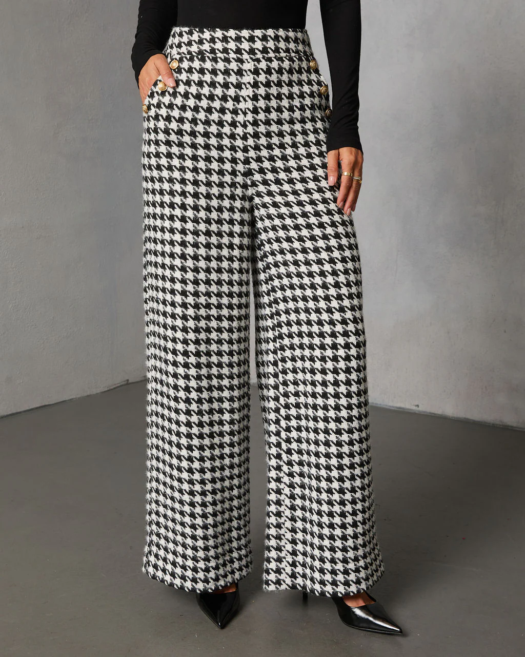 Seeley Houndstooth Straight Leg Pant - Image 2