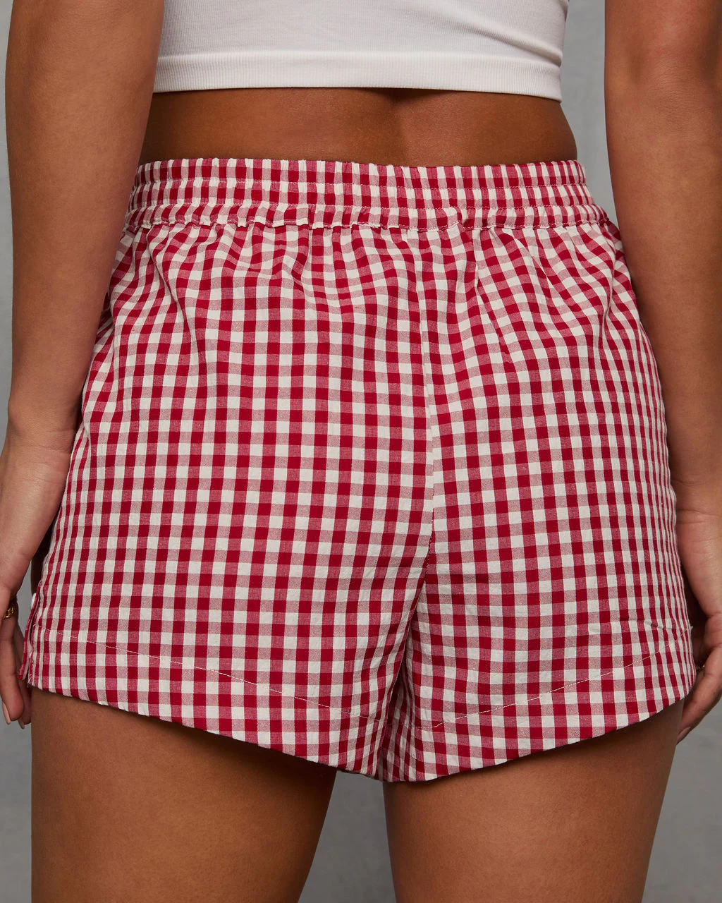 Rori Seersucker Checkered Shorts - Image 10