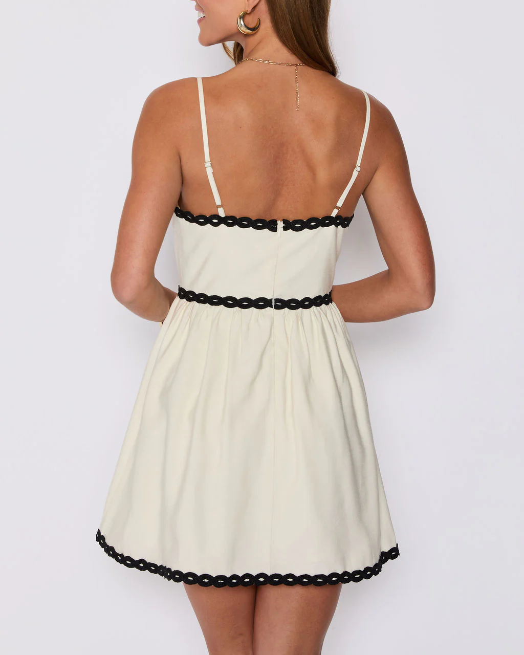 Selena Contrast Trim Mini Dress - Image 4
