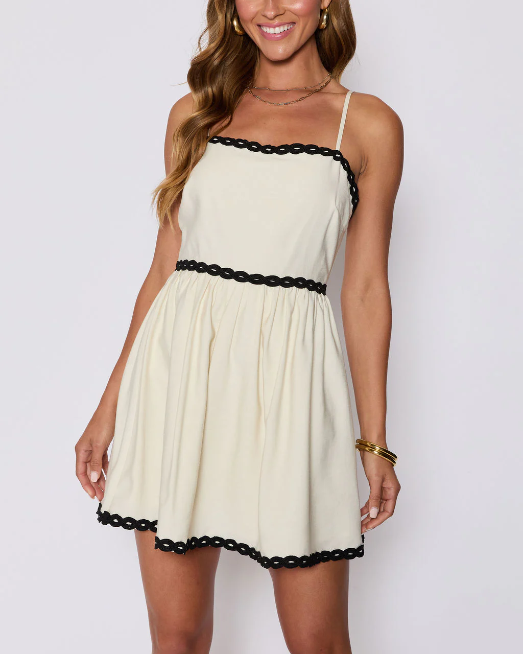 Selena Contrast Trim Mini Dress - Image 5