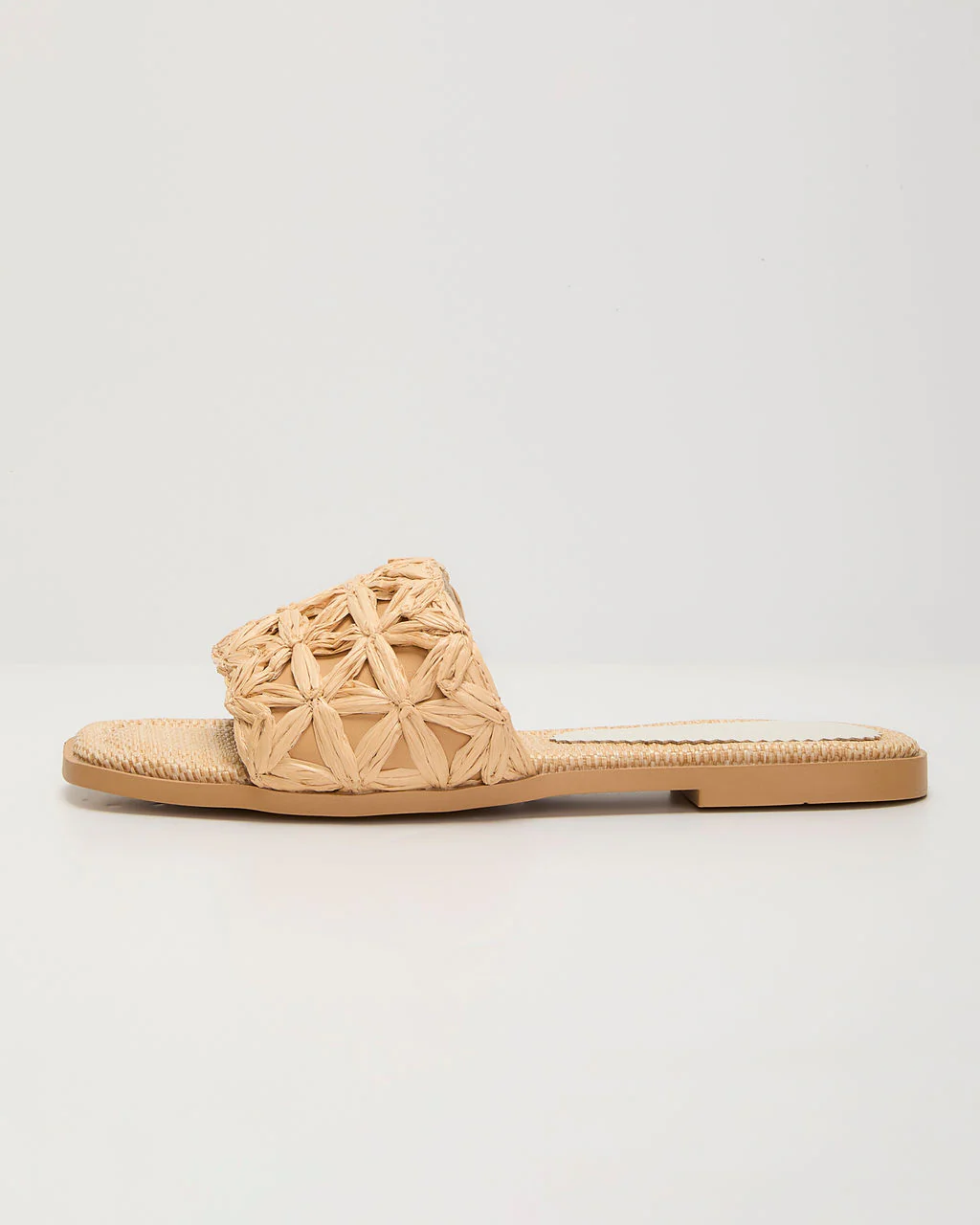 Selenah Woven Raffia Flat Sandals - Image 5