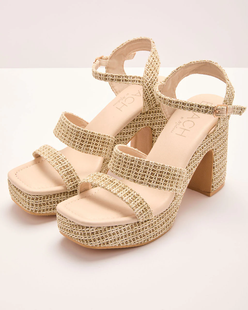 Selestine Raffia Platform Heel Sandal - Image 2