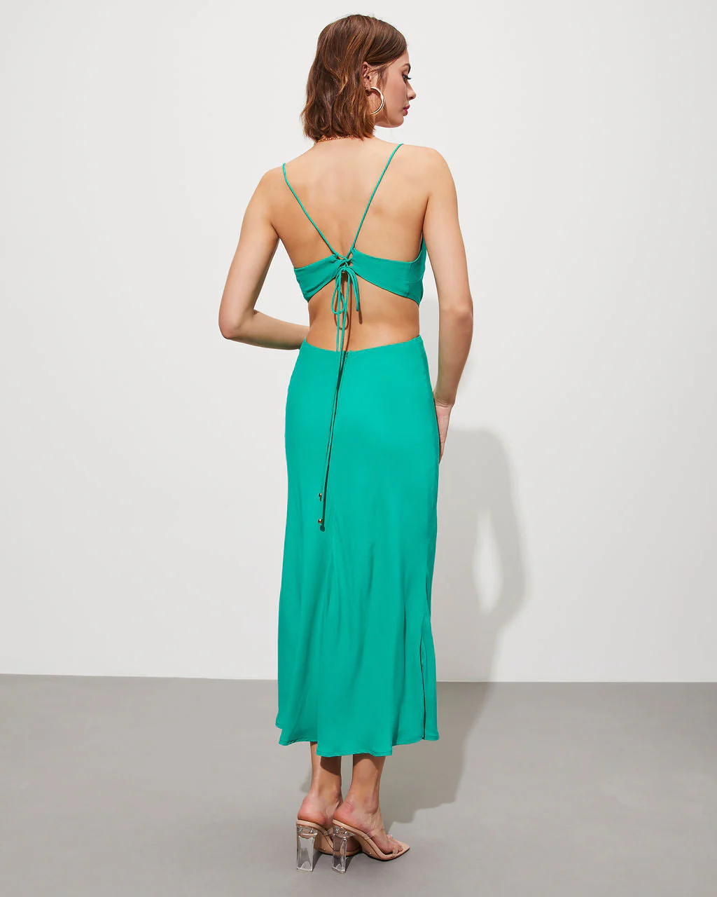 Seraphine Cowl Neck Cutout Midi Dress - Image 2