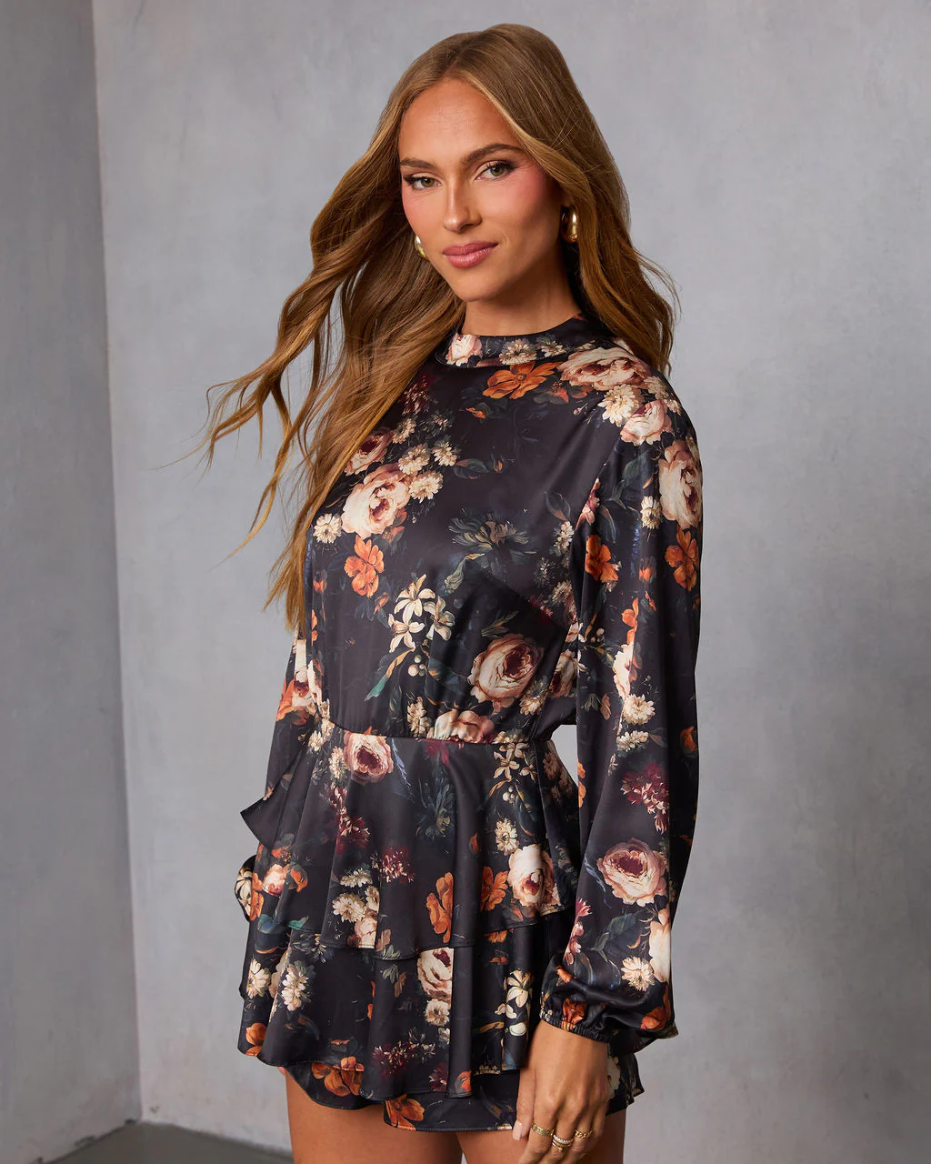 Serene Tiered Floral Romper - Image 3