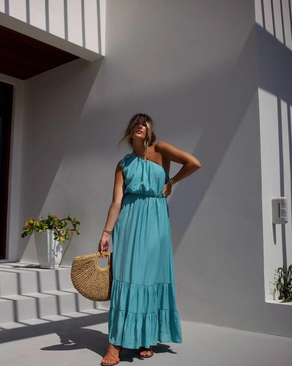Serene Summer One Shoulder Maxi Dress - Image 7