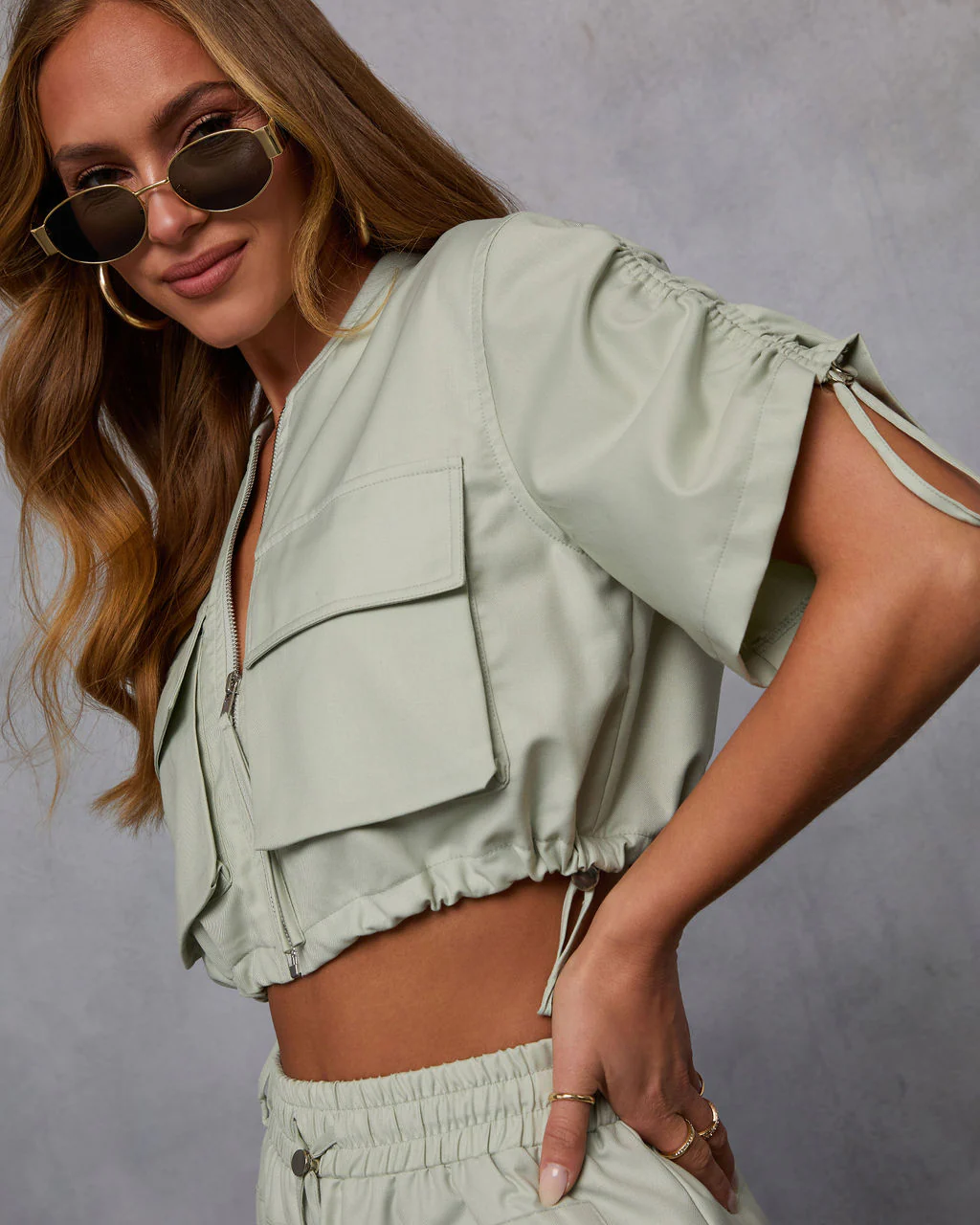 Minimal Muse Cargo Pull Cord Jacket - Image 6