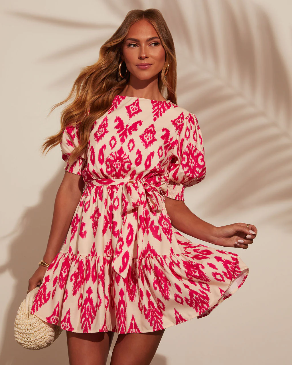 Shailene Puff Sleeve Tiered Mini Dress - Image 23