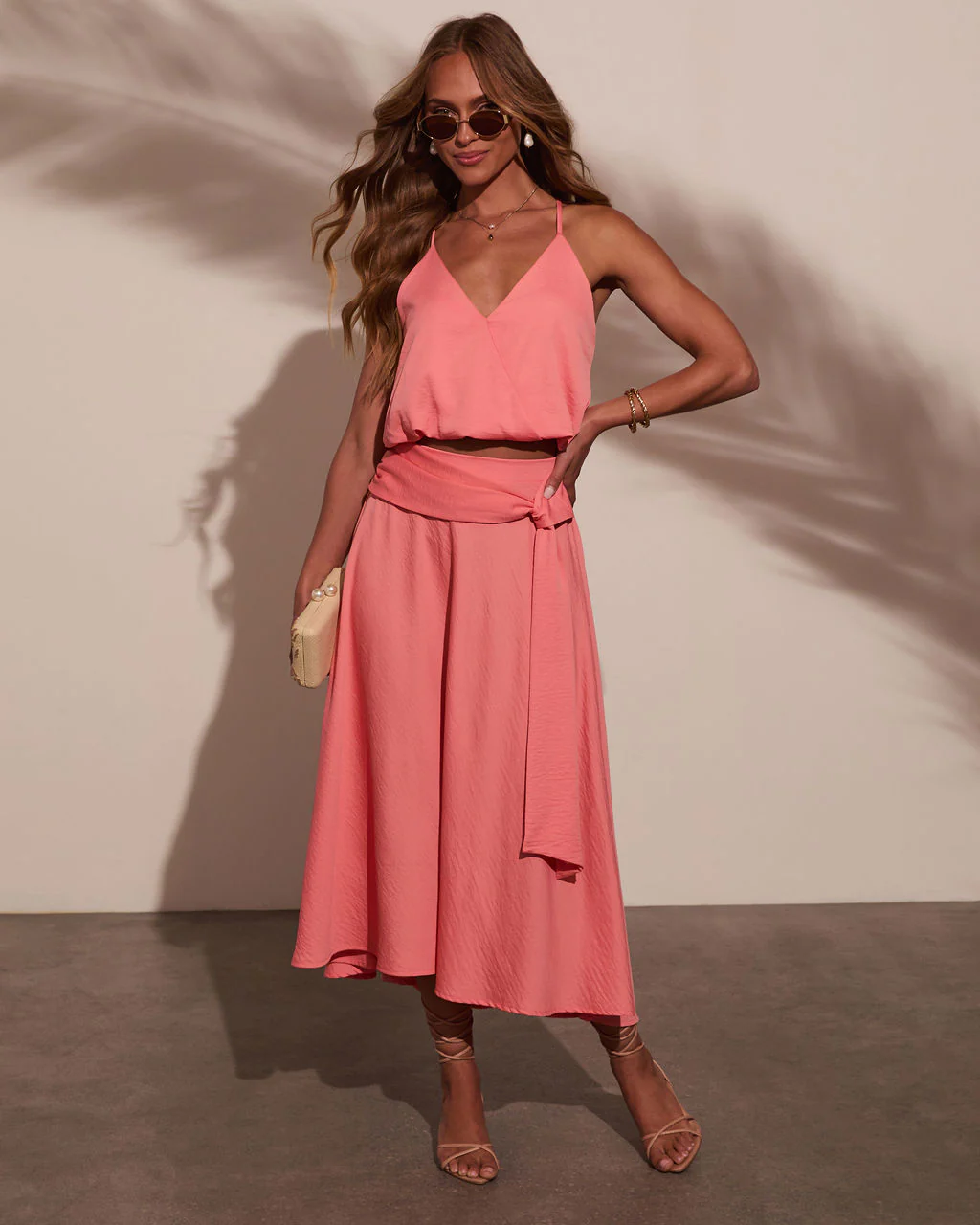 Sharena Waist Tie Midi Skirt - Image 2