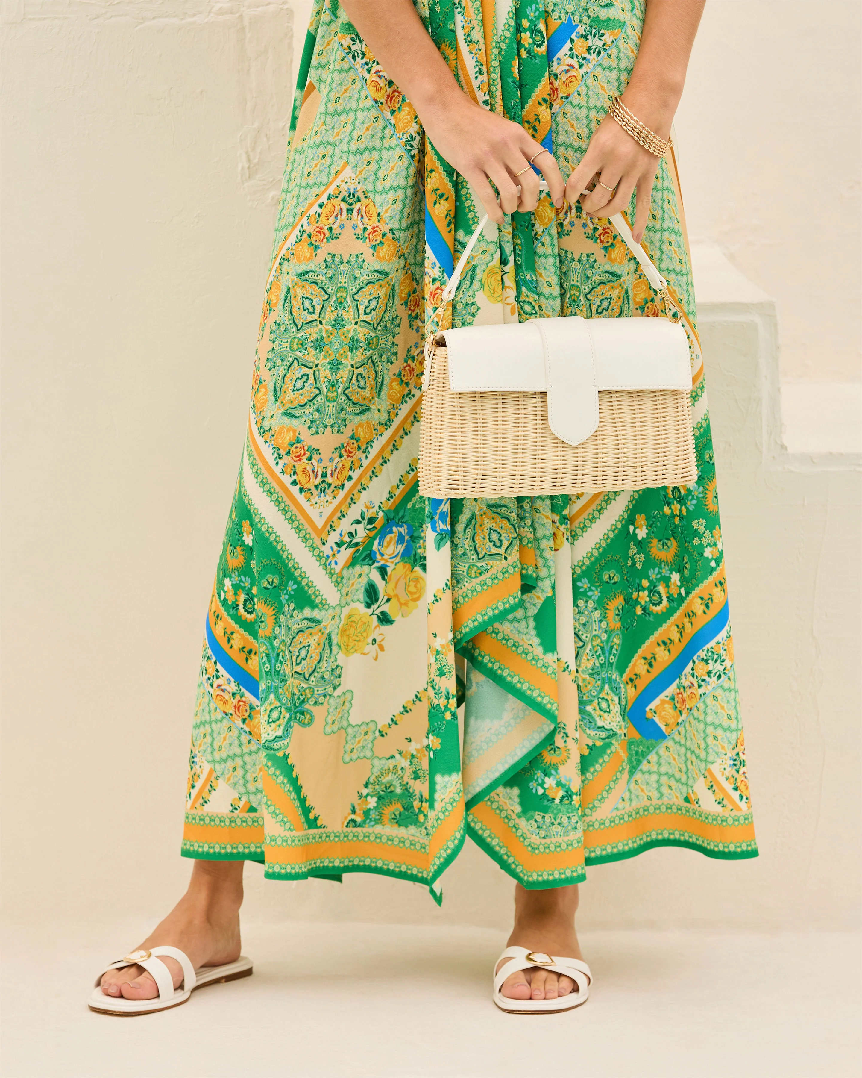 Sharla Top Handle Raffia Bag - Image 3