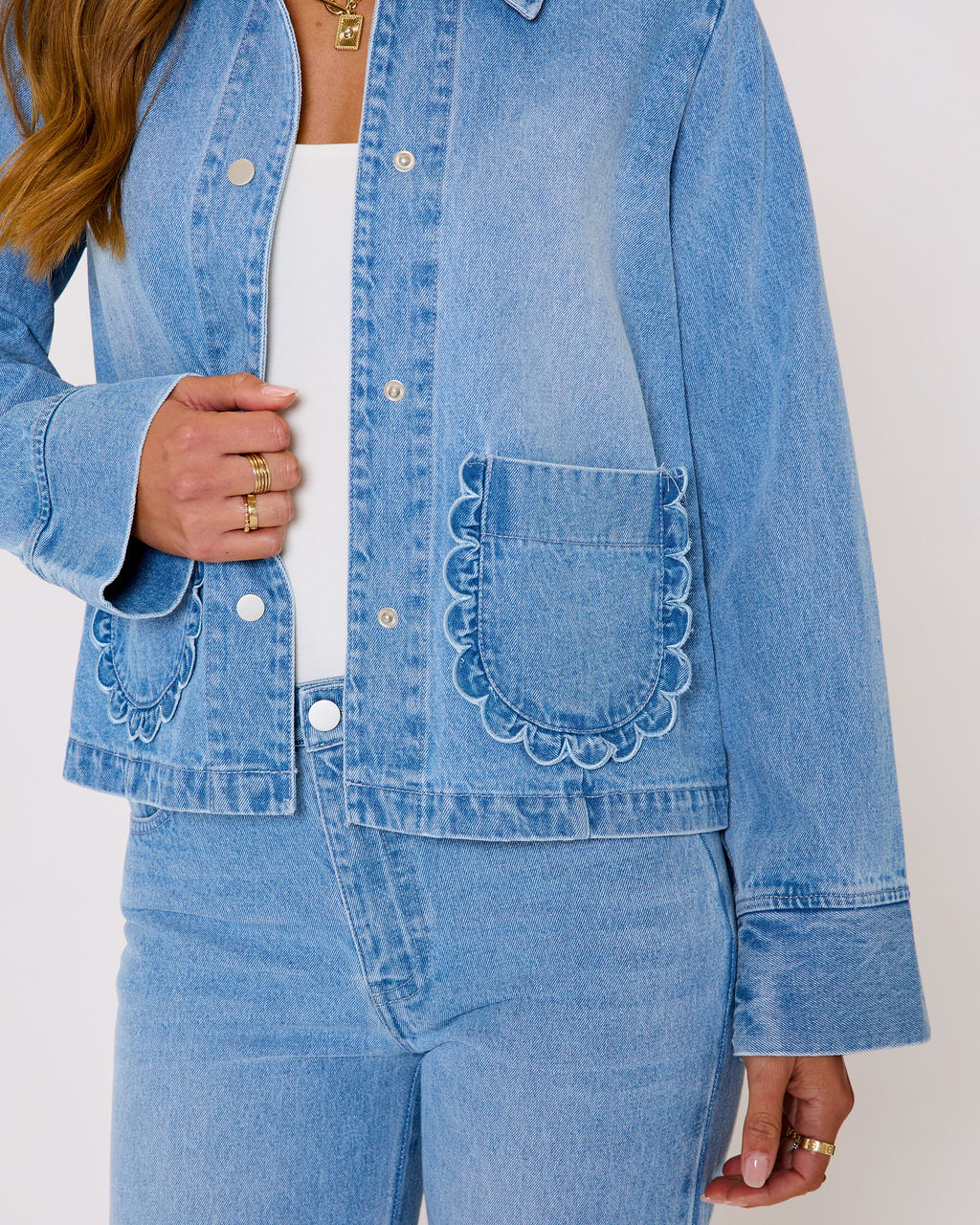 Sharleen Denim Button Down Top - Image 6