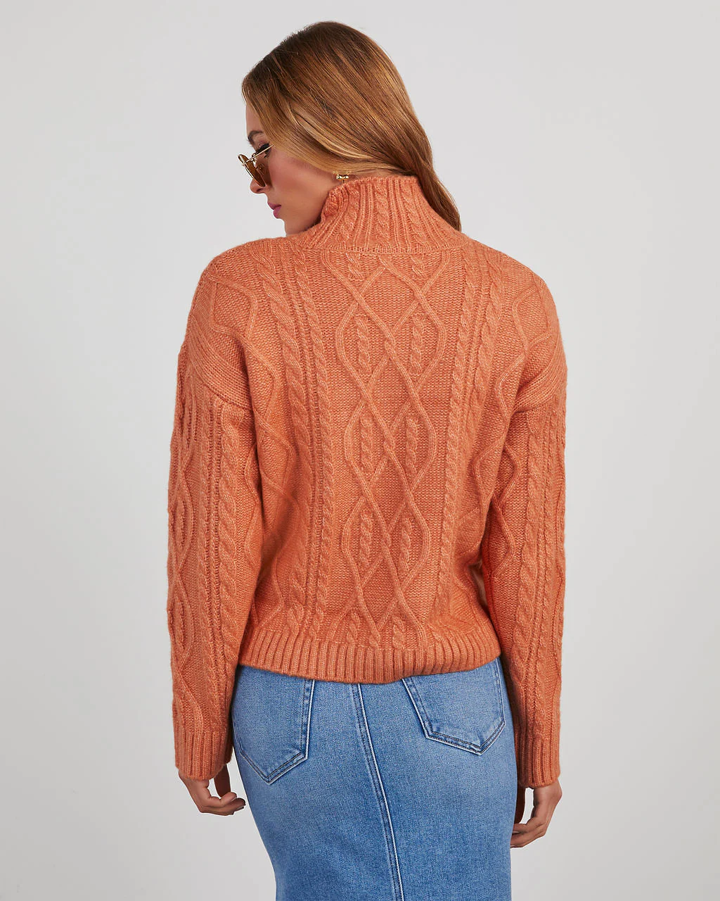 Sheila Cable Knit Turtleneck Sweater - Image 11