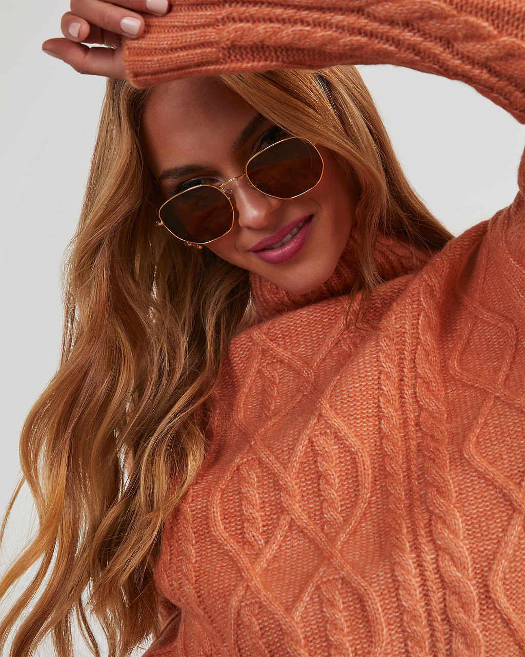 Sheila Cable Knit Turtleneck Sweater - Image 9