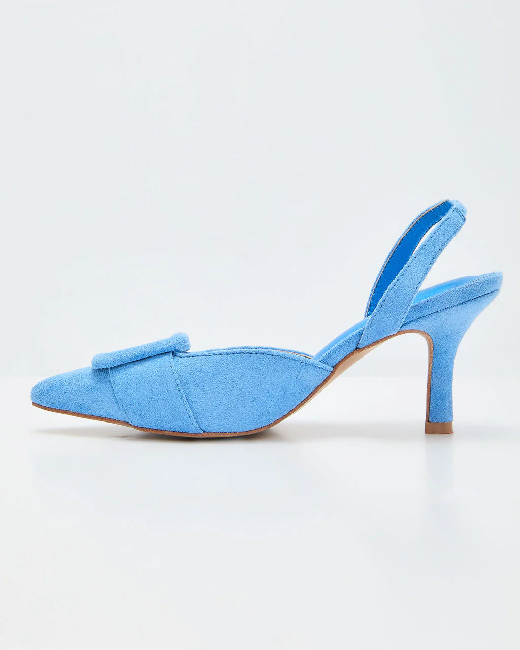 Shelbey Suede Buckle Slingback Heels - Image 11