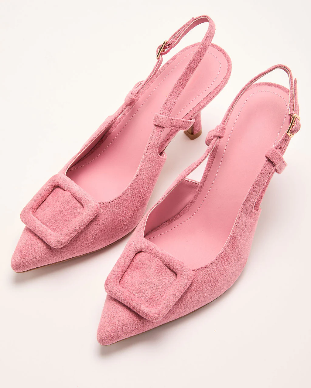 Shelbey Suede Buckle Slingback Heels - Image 2