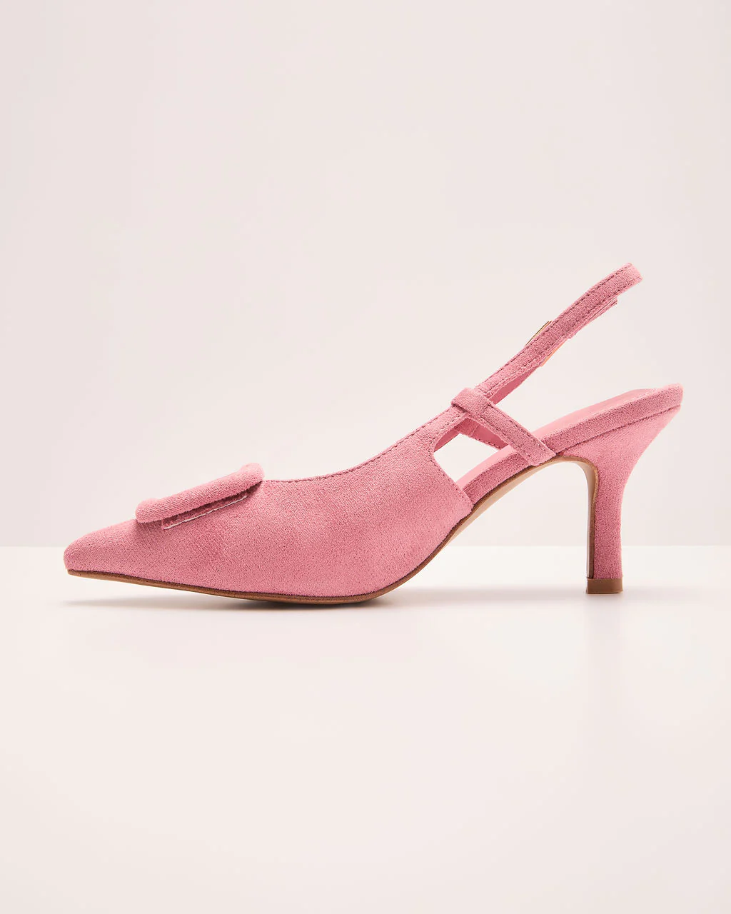 Shelbey Suede Buckle Slingback Heels - Image 3
