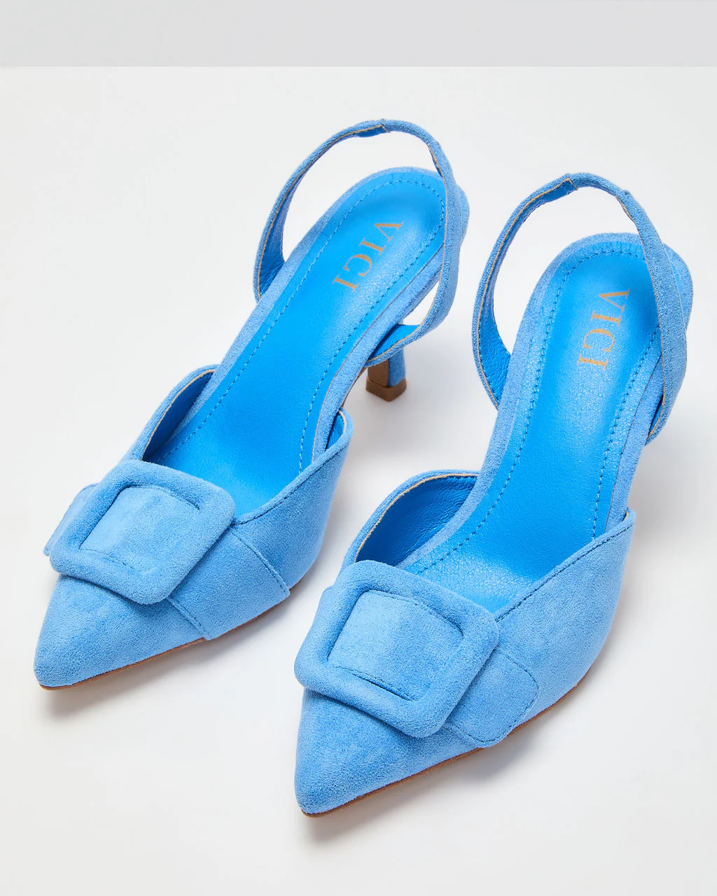 Shelbey Suede Buckle Slingback Heels - Image 8