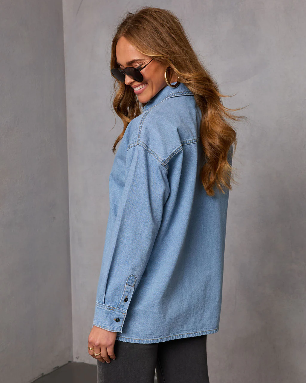 Sherilyn Denim Button Down Top - Image 4