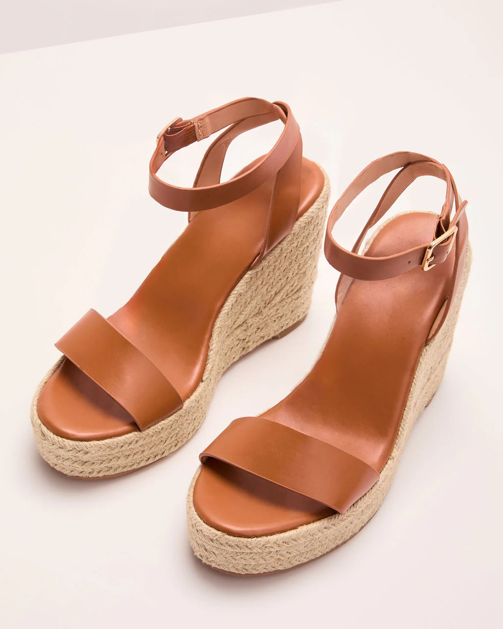 Sherina Vegan Leather Espadrille Wedge Sandals - Image 2