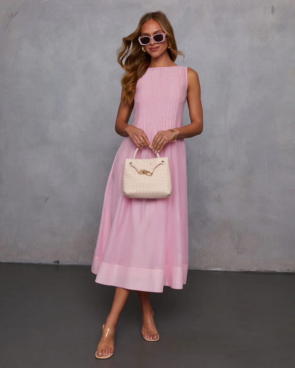 Shes Timeless Pintuck Organza Midi Dress - Image 2