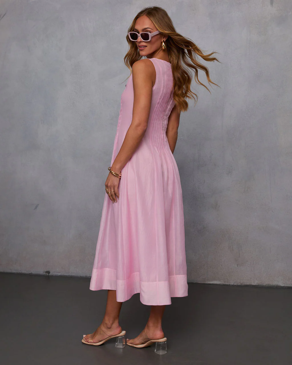 Shes Timeless Pintuck Organza Midi Dress - Image 4