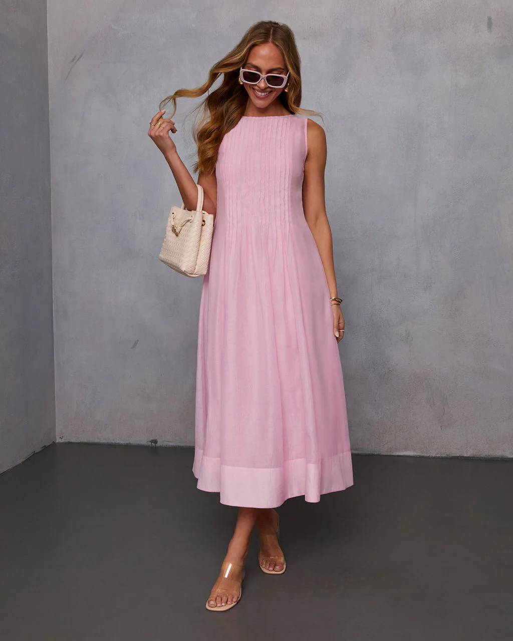 Shes Timeless Pintuck Organza Midi Dress - Image 5
