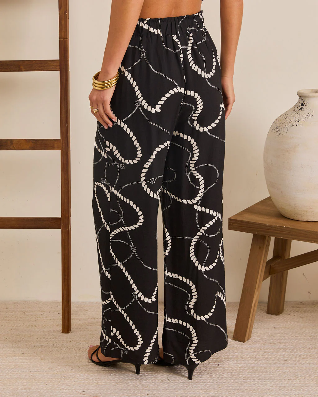 Shoreline Escape Relaxed Abstract Print Pants - Image 4